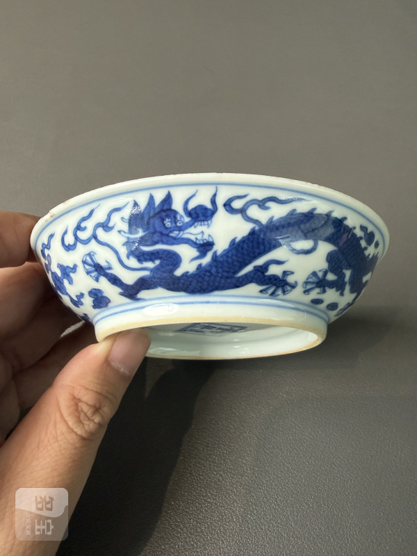 清乾隆 青花云龙纹盘 - 图4